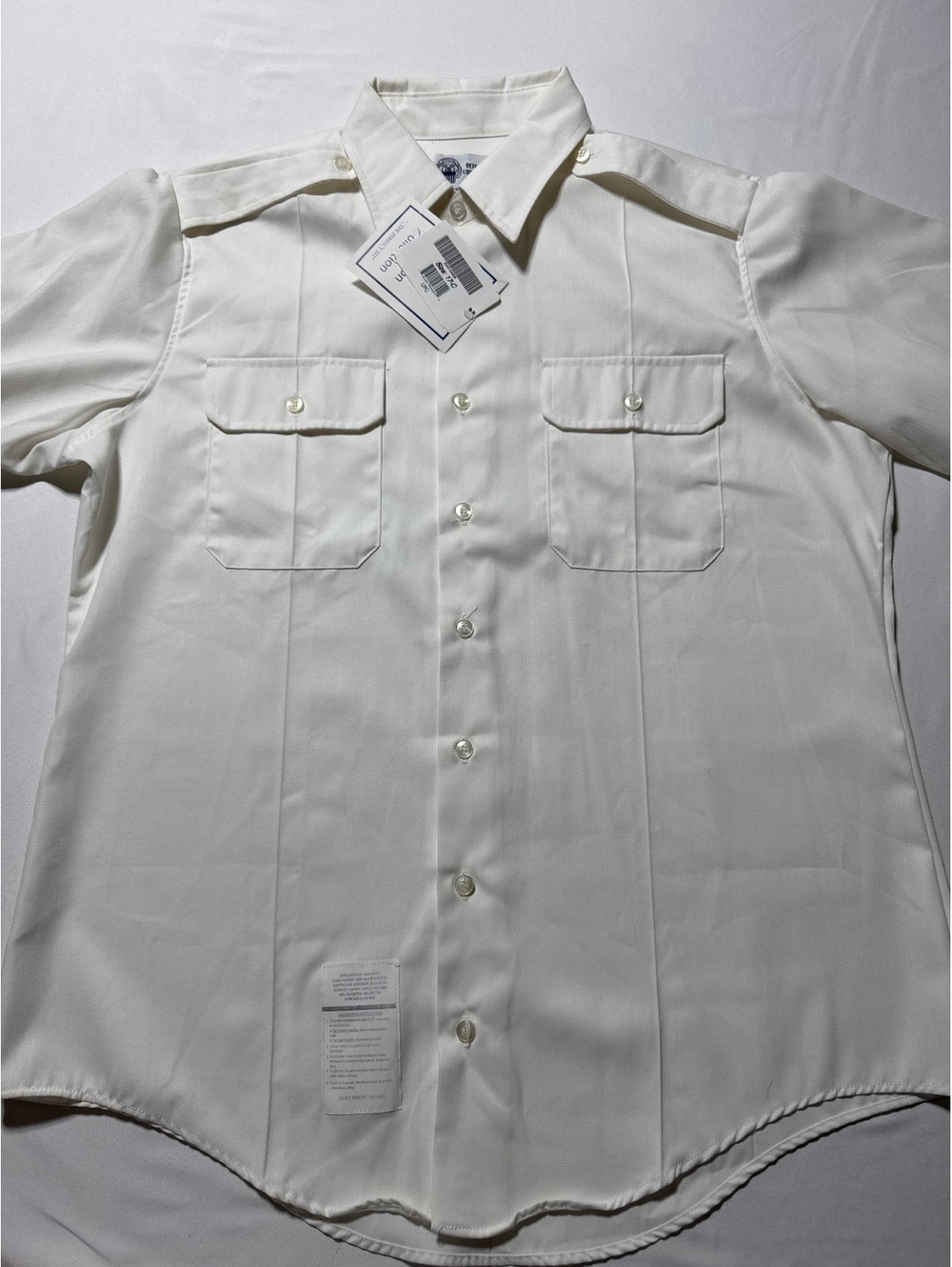 Vintage Defense Logistics Agency Garrison Collection White Dress Shirt 17R-C - '